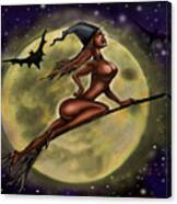 Enchanting Halloween Witch Canvas Print