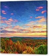 Endless Mountains Sunset 5 - Paint Canvas Print