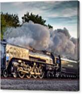 Engine 844 At The Dora Crossing Canvas Print