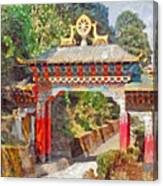 Entrance To A Buddhist Temple Canvas Print