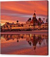 Epic Sunset At The Hotel Del Coronado Canvas Print