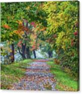 Erie Canal In Fall Canvas Print