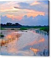 Evening In The Marsh Canvas Print