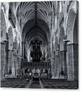Exeter Cathedral Monochrome Canvas Print