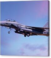 F15 Coming Into Land Lowering Landing Gear Canvas Print