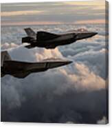 F22 With F35 Canvas Print