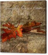 Fading Of Fall Canvas Print