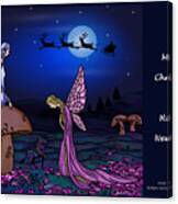 Fairy Christmas Card Canvas Print