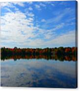 Fall Colors On Keyes Lake Canvas Print