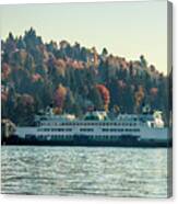 Fall Ferry Rides To Vashon Island Canvas Print
