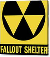 Fallout Shelter Sign Canvas Print