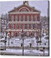 Faneuil Hall Snow Canvas Print