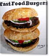 Fast Food Burgers Canvas Print