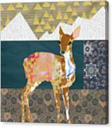 Fawn Collage Canvas Print