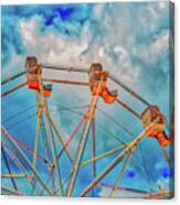 Ferris Wheel And Clouds Canvas Print