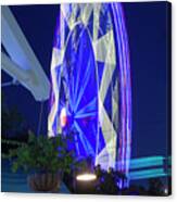 Ferris Wheel, Night Motion, The State Fair Of Texas Canvas Print