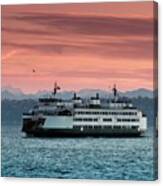 Ferry Cathlamet At Dawn.1 Canvas Print