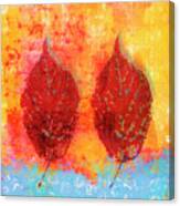 Fiery Fall Color Cherry Leaves Canvas Print