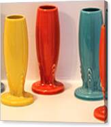 Fiestaware Bud Vases Canvas Print