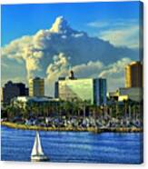 Fire Cloud Over Long Beach Canvas Print