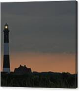 Fire Island Light Cloudy Dawn Canvas Print
