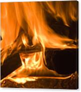 Fire Place Background Canvas Print