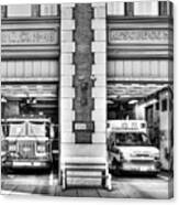 Fire Station Number 46 Bw Canvas Print