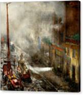 Fireman - New York Ny - Big Stink Over Ink 1915 Canvas Print