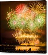 Fireworks Over English Bay Vancouver Canvas Print