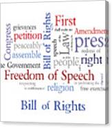First Amendment - Bill Of Rights Canvas Print