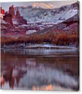 Fisher Towers Fading Sunset Canvas Print