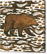 Fishing Bear Canvas Print
