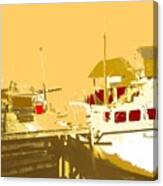 Fishing Boat At The Dock Canvas Print
