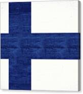 Flag Of Finland Grunge Canvas Print