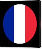 Flag Of France Round Canvas Print