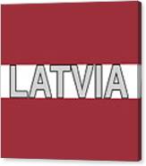 Flag Of Latvia Word Canvas Print