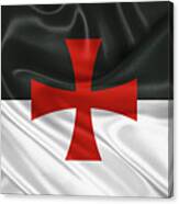 Flag Of The Knights Templar Canvas Print