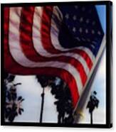 #flag #shutters #santamonica #california Canvas Print