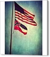 Flags #textured #patriotic Canvas Print