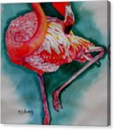 Flamingo Ballerina Canvas Print