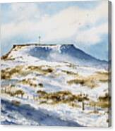 Flat Top In The Snow Canvas Print
