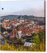 Flight Over The Medieval Town Canvas Print