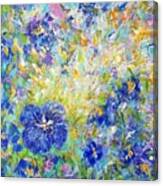 Floral Fantasy With Pansies Canvas Print
