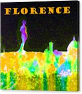 Florence Italy Skyline - Orange Banner Canvas Print