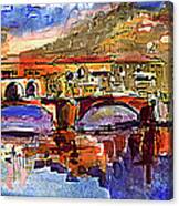 Florence Ponte Vecchio Merchant Bridge Canvas Print