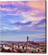 Florence Skyline At Sunset Canvas Print