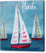 Florida Sailing- Art By Linda Woods Canvas Print