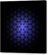 Flower Of Life In Blue Canvas Print