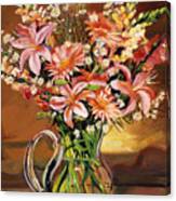 Flowers In Glass Canvas Print