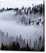 Foggy Mountain Pass Canvas Print